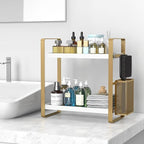 LEMIKKLE Bathroom Counter Organizer with Basket, Perfume,Makeup Organizers for Vanity,Storage Organizers for Bathroom, Kitche