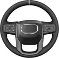 MEWANT Steering Wheel Cover for GMC Sierra 1500 / 2500 / 3500 & Yukon - Hive Microfiber Leather