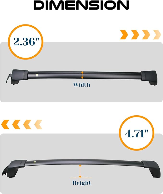 Snailfly Upgraded Crossbars Fit for 2015-2026 Volvo XC90 Lockable Roof Rack Cross Bars Cargo Accessories, Work for Flush Side Rails