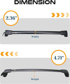 Snailfly Upgraded Crossbars Fit for 2015-2026 Volvo XC90 Lockable Roof Rack Cross Bars Cargo Accessories, Work for Flush Side Rails