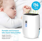Dehumidifiers for Home 27oz(800ml) Small Auto Shut off Dehumidifiers with Drain Hose,Portable Ultra Quiet Mini Dehumidifier