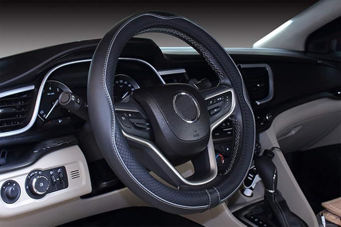 Mayco Bell 2019 New Microfiber Leather Car Extra Large Steering Wheel Cover for Big Trucks (17.5-18'', Gray)