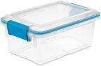 Sterilite 12-Pack Gasket Box, Weather-Resistant Storage Bins with Latching Lids, 7.5 Quart - Heavy-Duty Organizing Containers