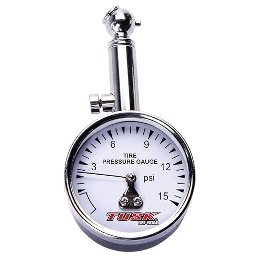 Tusk Low Pressure Dial Tire Gauge – Accurate PSI Measurement for ATV, UTV, and Motorcycle Tires