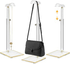 Acrylic Purse Stands for Display, 3 Pack 14" to 24" Adjustable Height Clear Purse Holder Stand, Counter Bags Hanging Organize