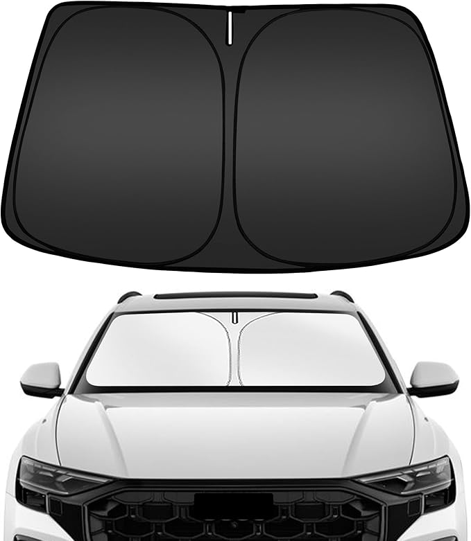 ARISMOTOR Windshield Sun Shade for Audi Q8 2019-2025 2026, Custom Fit Foldable Front Window Sunshade Sun Visor Protector, Block UV Rays Keep Your Car Cooler