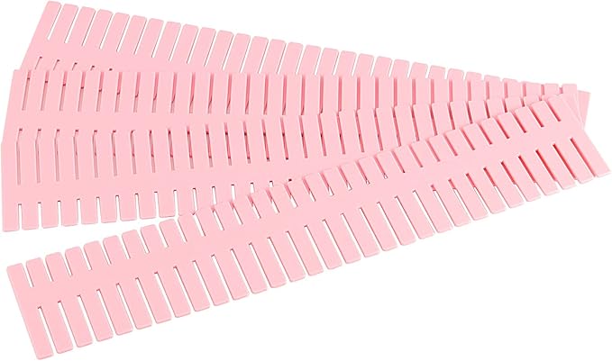 ZOENHOU 60 PCS DIY Drawer Divider Organizers, Pink Grid Drawer Dividers, Adjustable Premium Plastic Organizers for Makeup Dra