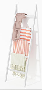 WTZ Bamboo Blanket Ladder, 5-Layer Towel Racks, Blanket Holder with Anti-Slip Construction Home Decor, Decorative Blanket, Qu