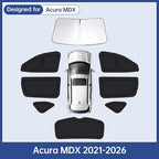 Car Window Shades for Acura MDX 2021-2026, Full Car Window Covers for Privacy, Sunshades for MDX Front Rear Windshield Side Windows to Block UV and Protect Privacy(6pcs)