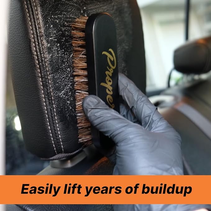 PROPER DETAILING CO. Car Leather Cleaner and Conditioner, Clean and Protect for long lasting leather, 9 Piece Deluxe Leather 
