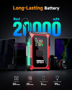 GOOLOO A5 Jump Starter with Air Compressor, 4000A Car Battery Jump Starter (All Gas/10.0L Diesel) with 160PSI Tire Inflator