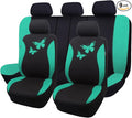 Flying Banner Butterfly car seat Covers ful Set Fashion Universal Lady Woman Female Rear Bench Split Colorized (Full Set, Min