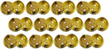 QCAA Heavy Duty Solid Metal Pole Socket Set, 1-3/8'', Polished Brass, 12 Pairs, Made in Taiwan