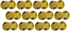 QCAA Heavy Duty Solid Metal Pole Socket Set, 1-3/8'', Polished Brass, 12 Pairs, Made in Taiwan