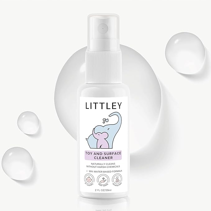 Littley Toy & Surface Cleaner | Alcohol-Free HOCl Spray for Baby Toys & High-Touch Surfaces | Fragrance-Free Formula | Gentle