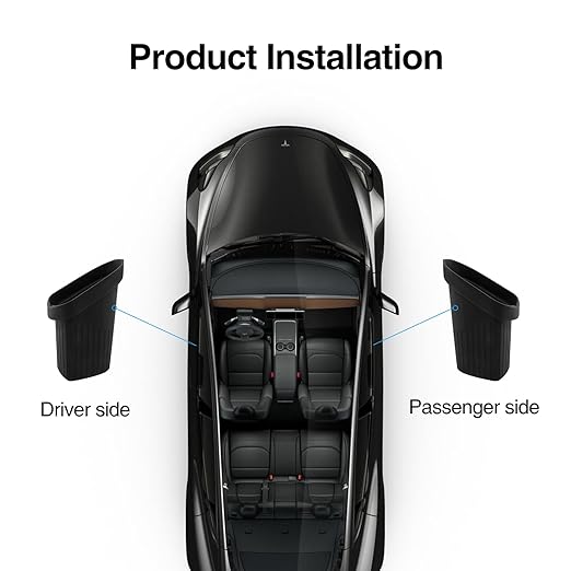 Car Trash Can for Tesla Model Y Juniper 2025, Silicone Car Door Side Trash Bin for Model 3 Highland Interior Accessories