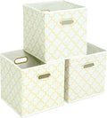 Fabric storage bins Cubes, Fabric Cube Organizer with Handle, Foldable Cube Bins for Cloth or Accessary Storage, 11x11x11, Se