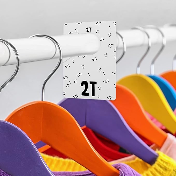 Canopy Street Gender Neutral Closet Baby Clothing Dividers/Modern Pattern Closet Organizers for Newborn to 4T Clothes / 4" x 