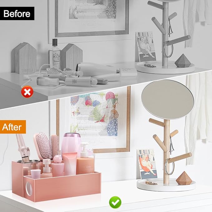 GFWARE Hair Tool Organizer - Bathroom Vanity Organizers and Storage, Hair Styling Accessories Hot Tools Organizer Hair Dryer,
