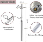 2pcs Truck Tire Pressure Gauge, Dual Head Tire gauges with Plastic Scaleplate, Truck Tire Pressure Gauge for Bike Car SUV Vehicle Tester, Solid Brass Body, with Hook, Range 10-150psi