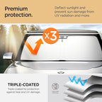 Spigen Triple-Coated CryoShade Front Windshield Sunshade (Reinforced Velcro Strap) Designed for Rivian R1T & R1S