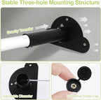Adjustable Shower Curtain Rod Bracket 1 Pack Aluminum Alloy Shower Curtain Rod Single Swivel Flange Heavy Duty Closet Rod Bra
