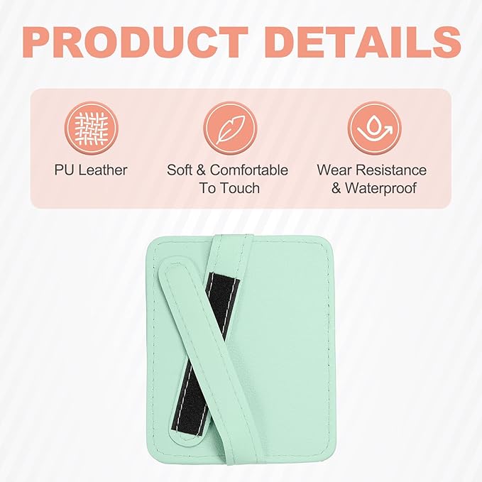 HARFINGTON 2Pcs Car Sun Visor Organizer 6.02" x 4.76" Leather Multi-Pocket Visor Card Sleeve Pocket Car Truck SUV Interior Storage Pouch for Driving License Credit Card Bill Sunglasses, Blue
