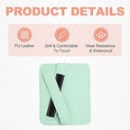 HARFINGTON 2Pcs Car Sun Visor Organizer 6.02" x 4.76" Leather Multi-Pocket Visor Card Sleeve Pocket Car Truck SUV Interior Storage Pouch for Driving License Credit Card Bill Sunglasses, Blue