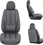 Coverado Front Seat Covers, Waterproof Nappa Leather Car Seat Cover, Sideless Car Seat Covers Front Seats, Driver Seat Cover,