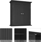 ChooChoo Bathroom Wall Cabinet, Over The Toilet Space Saver Storage Cabinet, Medicine Cabinet with 2 Door and Adjustable Shel
