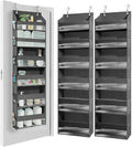 HOMELUX THEORY UPGRADED 6 Tiers Over The Door Organizer Hanging - 100D EXTRA THICK & 50lbs HUGE CAPACITY, 12 Side Mesh Pocket