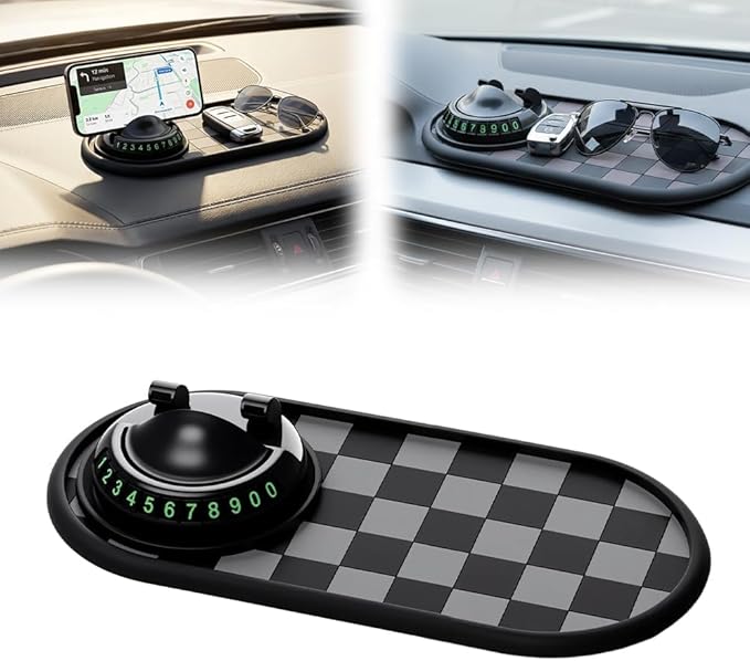 Mobile Phone Bracket Anti-Slip Mat, Car Anti Slip Mat Phone Holder for Dashboard, Multifunction Car Dashboard Mat with Tempor
