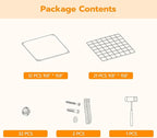 HOOBRO Wire Cube Storage Organizer, 9-Cube Shelves, Modular Shelves with Metal Grid, DIY Closet Cabinet for Living Room, Bedr