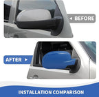 RAZPOY Rearview Mirror Cover Side Mirror Shell Trim Compatible with Chevy Silverado & Suburban & Tahoe & GMC-Yukon & GMC-Sierra & Cadillac Escalade 2007-2013, Blue