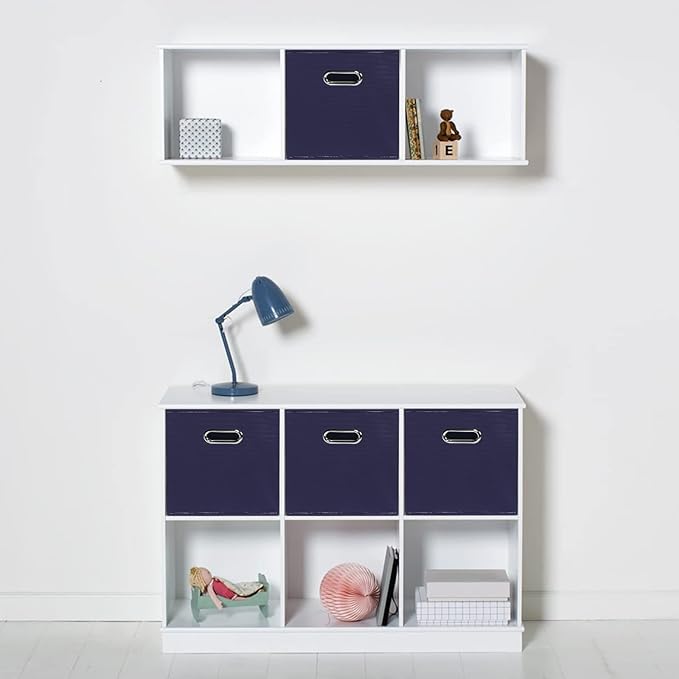 STOREONE Fabric Storage Bins Cubes Baskets Containers-(11X11X11) with Dual Handles for Shelf Closet, Nursery Home ， Bedroom O