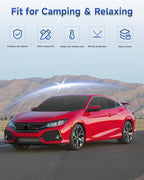 8PCS Window Shades for Honda Civic(2016-2021) Accessories – Full Coverage Sun Shade for Side Windows, Rear Triangular & Windshield – UV Protection & Privacy for Camping, Napping, Relaxing