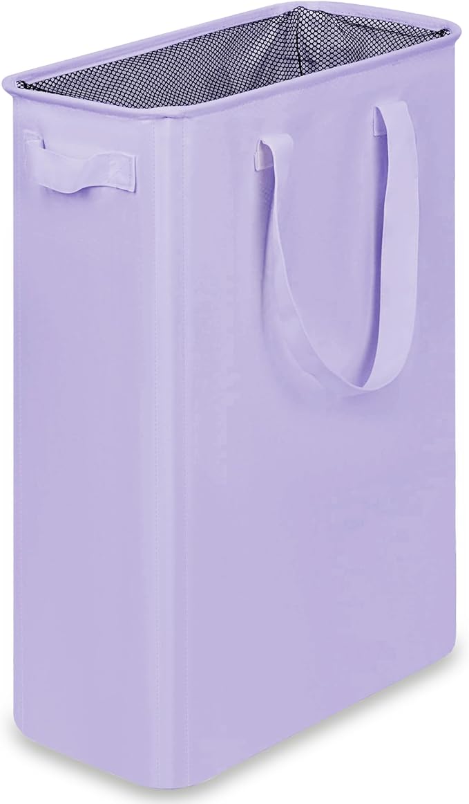 efluky Slim Laundry Basket, Narrow Laundry Hamper with Handles, Collapsible Dirty Clothes Hamper, Tall Laundry Bin for Laundr
