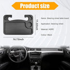 TSY TOOL 2 Pack Steering Wheel Tray, Car Desk, Two Sided Laptop Drink Food Work Table Holder for Constant Travelers, Fits Most Vehicles Steering Wheels