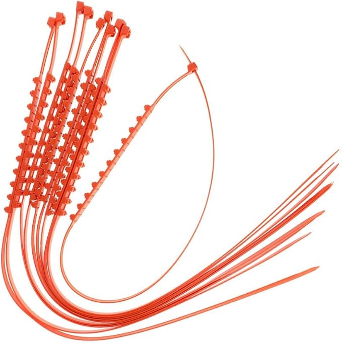 FLAMEER 10 PCS Snow Tire Chain Anti-Slip Chains for Car Truck SUV Emergency Security Winter Driving,Adjustable Zip-tie