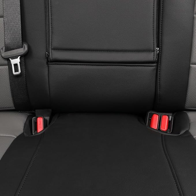 EKR Tacoma Front Car Seat Covers for Toyota Tacoma 2012 2013 2014 2015 (Regular Seats) Custom Leather Truck Seat Cover - Fron