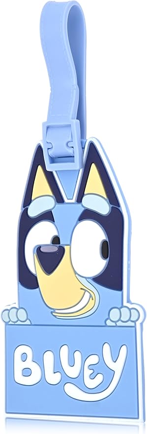 Bluey Luggage Tag for Boys 2 Piece Set | 4.25" Bluey Kids Luggage Tags for Suitcases | Travel Essentials Travel Cruise Ship E