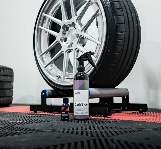 CARPRO DarkSide - Tire & Rubber Sealant, Hydrophobic & Self-Cleaning, Satin Black Shine, UV Protection, Revives Dull Faded Ru