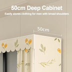 Foldable Portable Wardrobe Closet with Cover, Metal Garment Rack, Clothing Rack for Hanging Clothes, One-Piece Folding Base, 