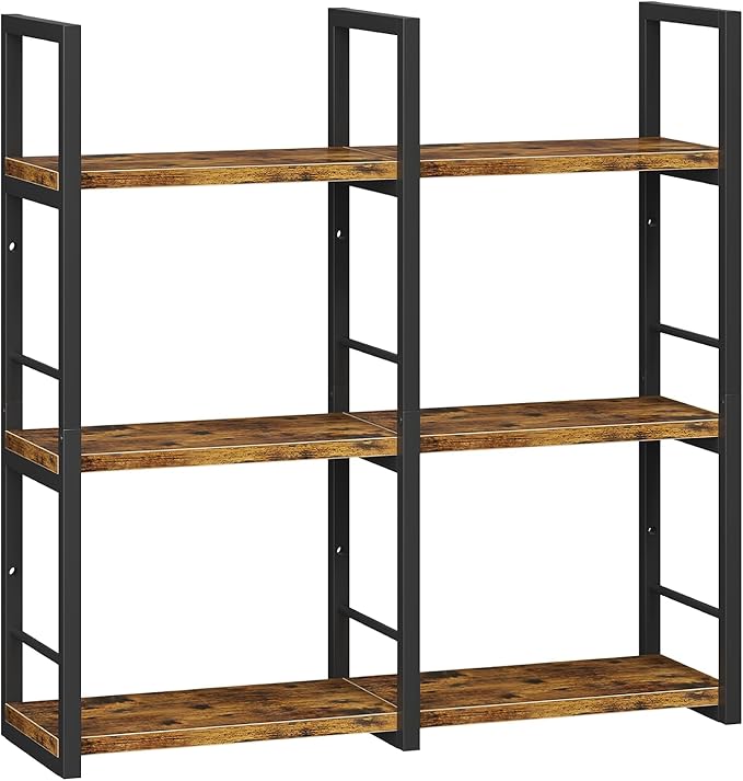 31.5 Inch Floating Shelves, 6 Tier Wood Shelves for Wall, Heavy Duty Wide Wall Mount Shelves for Living Room Bedroom Kitchen 