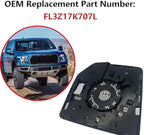 Driver Side Heated Mirror Glass Replacement For Ford F150 2015 2016 2017 2018 2019 2020 - for Ford F150 Power Side Mirror with Rear Holder