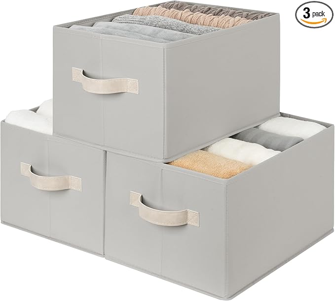 StorageWorks Storage Baskets for Shelves, Fabric Storage Bins, Closet Organization and Storage Baskets, Organizer Bins for Cl