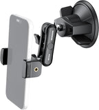 NEEWER Phone Holder for Your Car, 360° Rotating Vacuum Suction Cup Metal Cell Phone Mount Magic Arm Compatible with iPhone Samsung for UTV Windshield Skylight Glass Navigation Video Recording, PA136