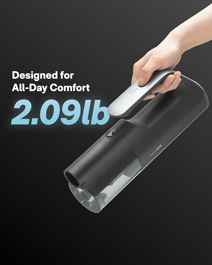 HOTO BlowVac™ Handheld Vacuum Cordless, Car Vacuum Cleaner with 23000Pa High Power, 3 Suction Modes, Electric Compressed Air 