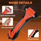 20 PCS Car Safety Hammer Emergency Escape Tool Auto Car Window Glass Hammer Breaker and Seat Belt Cutter Escape 2-in-1 for Fa