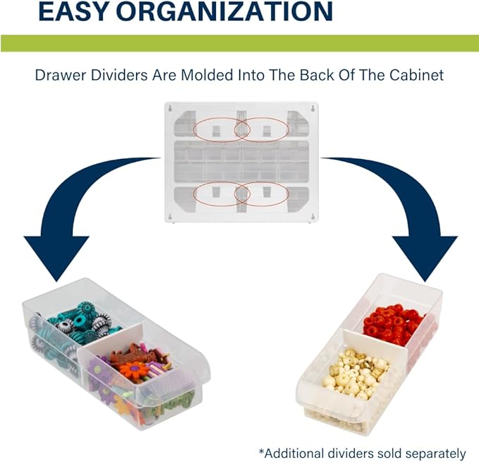 Akro-Mils 64-Drawer Plastic Drawer Storage Cabinet for Garage Organization, Bead Organizer, Building Bricks Storage, Teacher 